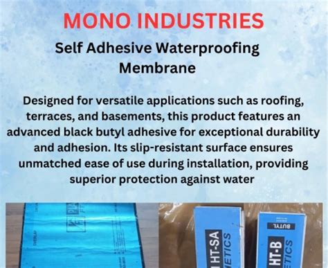 Self Adhesive Waterproofing Membranes Distributor in Delhi, Self ...