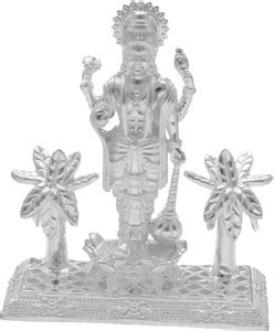 Sri Jagdamba Pearls 36 Grams Lord Vishnu Silver Idol Decorative ...