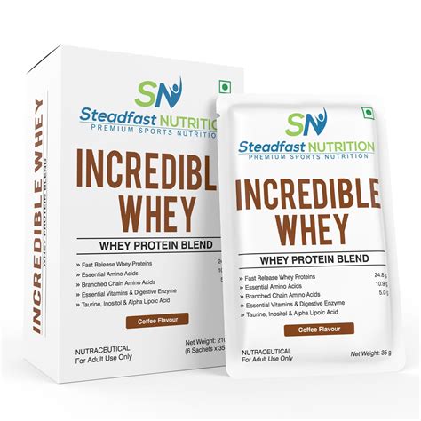Steadfast Nutrition Incredible Whey Protein| Isolate and Concentrate ...