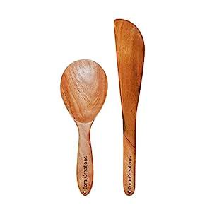 Buy Tora Creations Neem Wood Compact Flip/Spatula/Ladle for Cooking ...