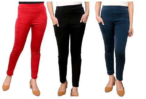 FNOCKS Girls Casual WEAR Cotton Lycra Formal Pant/Jegging/Tights (Combo ...