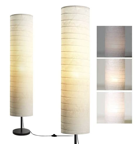 Ikea Sore Floor Lamp Height 100 Cm Rice Paper Shade VICKLEBY White,