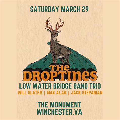 The Droptines and Low Water Bridge Band Trio, 186 North Loudoun Street ...