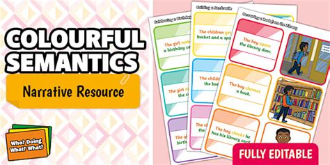 Colourful Semantics Narrative Skills Activity Pack