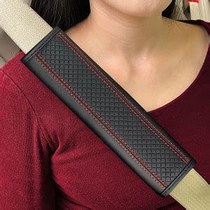 BAGILO Car Seat Belt Shoulder Pad Cover Car Safety Belt Pad(Red line ...