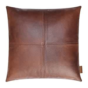 Buy AYRA ITALIA® Pack of 4 High Class Genuine Leather Cushion Cover ...