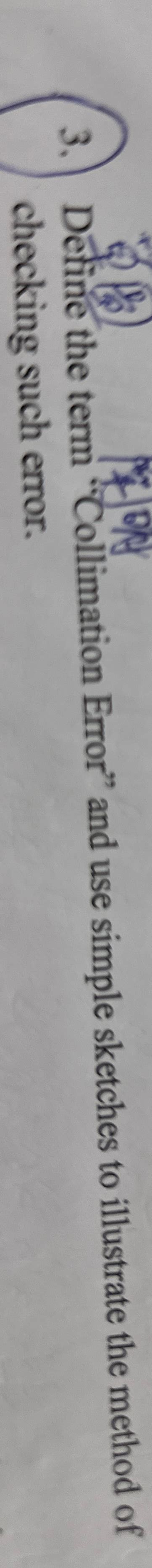 Image result for Collimation Error