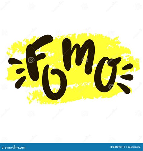FOMO - Inspire Motivational Quote. Youth Slang, Clipping Stock Vector - Illustration of ...
