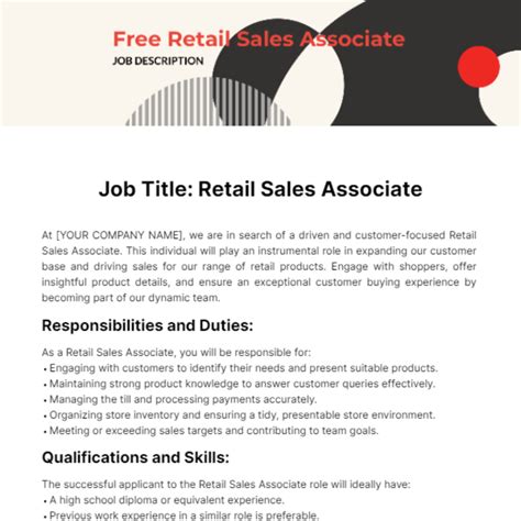 Retail Store Job Description at Paul Caison blog