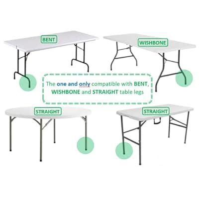 Buy TEH SMART Table Leg Extenders for Folding Table – 4-Pack Table ...