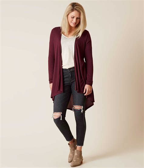 Daytrip Corset Cardigan - Women's Cardigans in Burgundy | Buckle ...