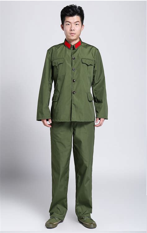 策马65式老式军装 老式军绿红军服套装 红卫兵五角星演出服 厂家-阿里巴巴