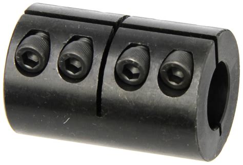Climax 2ISCC-075-062KW Rigid Shaft Coupling – 3/4" X 5/8" Bore – 1-1/2" OD – Black Oxide Steel – 1 Piece Clamp