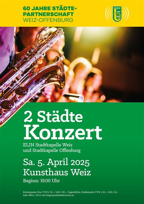 2-STÄDTE-KONZERT: ELIN Stadtkapelle Weiz & Stadtkapelle Offenburg ...