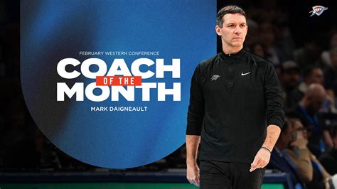 Mark Daigneault Named Western Conference Coach of the Month | Oklahoma ...