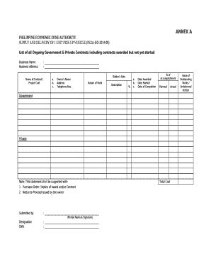 Republic of the Philippines - peza.gov.ph Doc Template | pdfFiller