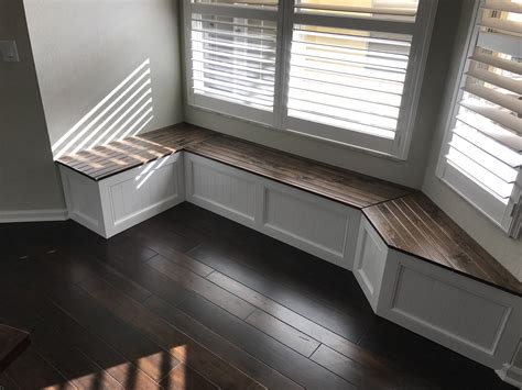 Corner bench, kitchen seating, L shaped bench, breakfast nook