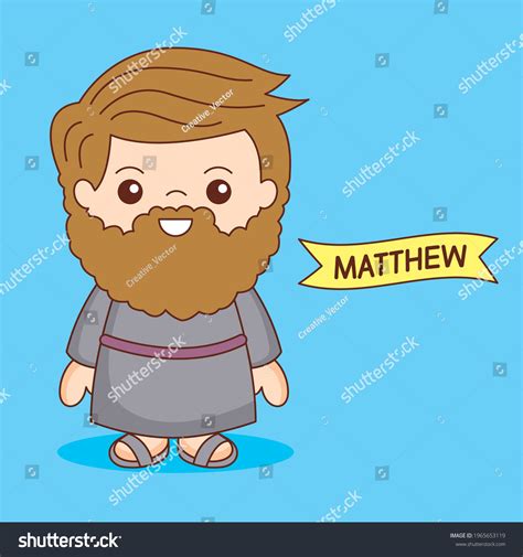 Matthew Disciple Jesus Cartoon Vector Illustration: vetor stock (livre ...