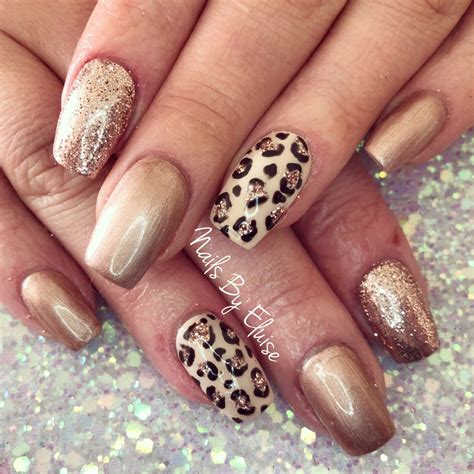 Bronze Leopard Print Nail Art | Leopard nails, Leopard nail designs ...