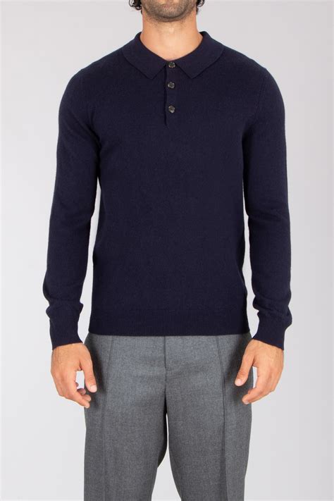 MIENTUS BERLIN Regular Fit Cashmere Knit Polo | W24G1008NAVY