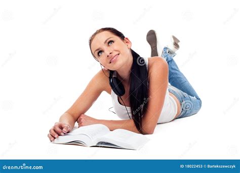 Isolated Student Lie on the Floor Stock Image - Image of caucasian ...