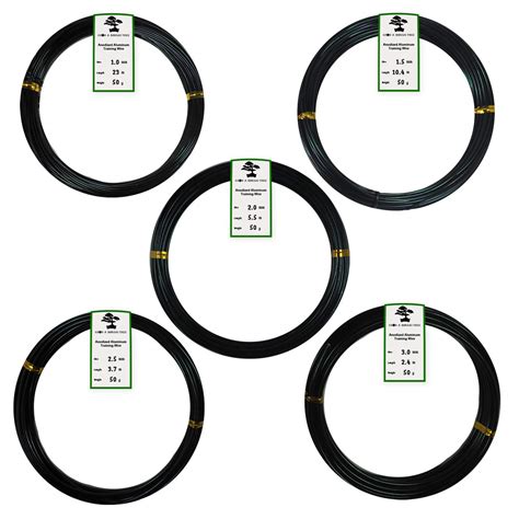 Anodized Aluminum Bonsai Training Wire 5-Size Starter Set - 1.0mm, 1 ...
