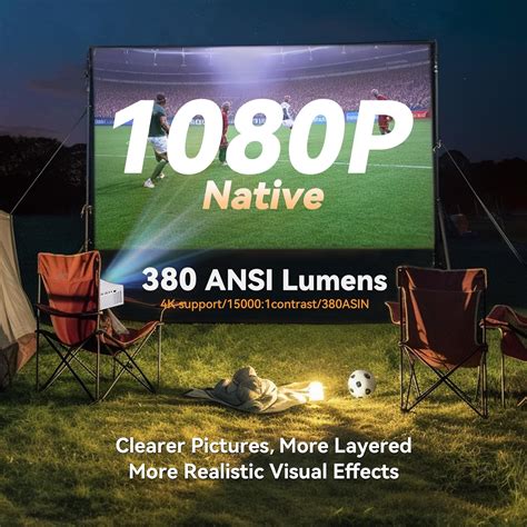 Pericat 5G WiFi Bluetooth Projector, Native 1080P Outdoor India | Ubuy