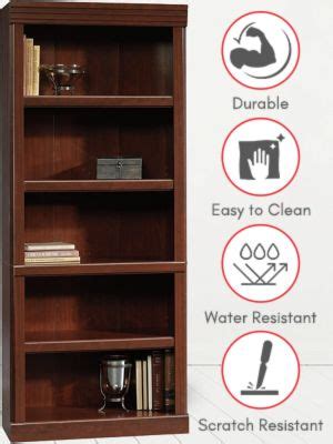 KARINA FURNITURE™ Wooden Book Shelf for Home Library and Living Room ...