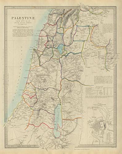 Buy Palestine & The Hauran. Israel Jordan Syria Lebanon Jerusalem Plan ...