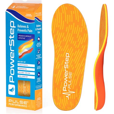Powerstep Insoles Pulse Performance Running Shoe Pain Relief Insert ...