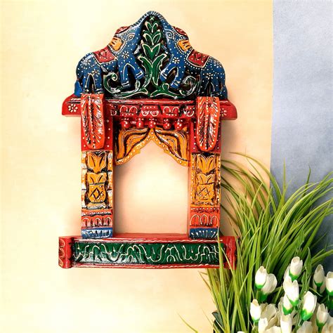 Vintage Wooden Jharokha Window Wall Decor - Buy Online