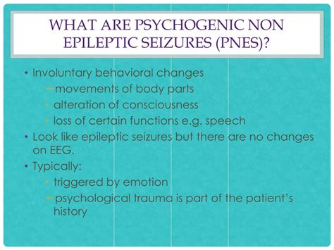 Non Epileptic Seizures