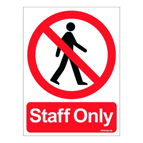 Clickforsign SIGN44-M-1-2x Staff Only Sign Board : Amazon.in: Office ...