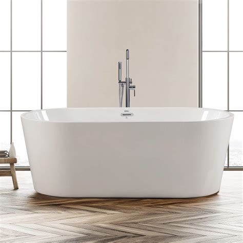 Freestanding Bathtub For Two - WOODBRIDGE 2 Person Freestanding Massage ...