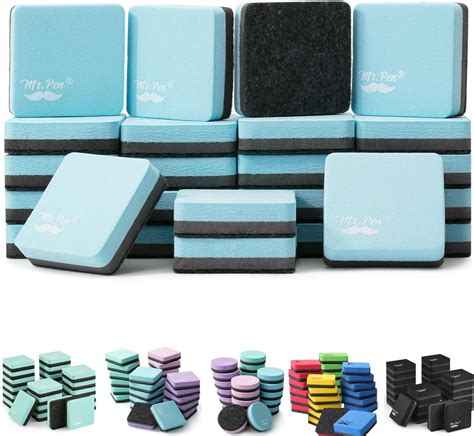 Mr. Pen- Mini Dry Erase Eraser, 24 Pack, Pastel Green, Magnetic Dry ...