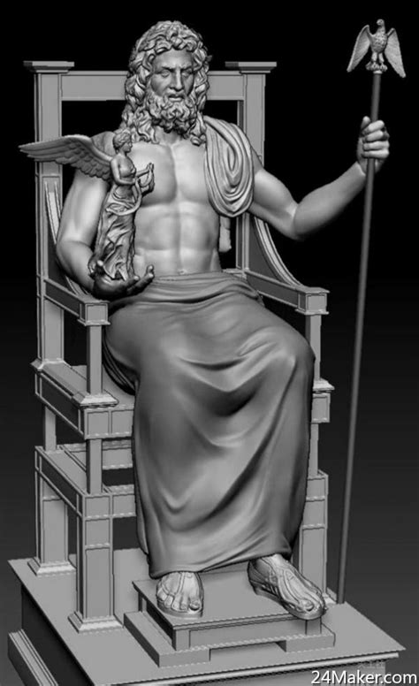 用3D打印重现世界七大奇迹之一：宙斯巨像|宙斯,巨像,雅典|3D打印新闻资讯|创想智造3D打印手板模型加工 - 24Maker.com