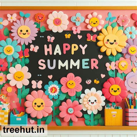 Flowers, Summer Bulletin Board Ideas for School