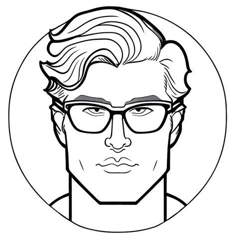 Premium Vector | Superman with glasses portrait vector illustration ...