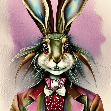 March Hare Inspired by Alice in Wonderland · Creative Fabrica