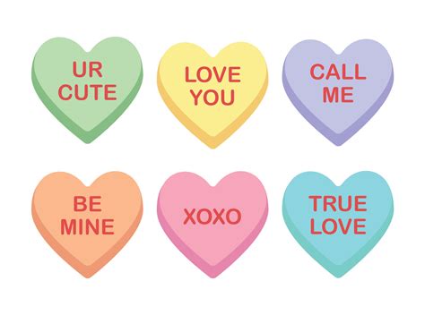 Valentine Candy Hearts Clipart