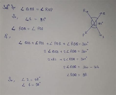 In the adjoining figure,if angle 3 is 82 degree, find the measure of ...