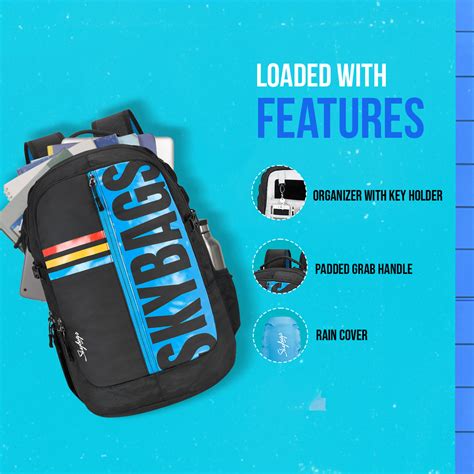 Skybags Strider Nxt 04 Laptop Backpack (H) Black