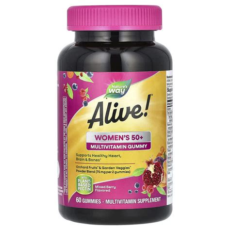Nature's Way | Alive! Women´s 50+ Multivitamin Gummies, 60 Gummies ...