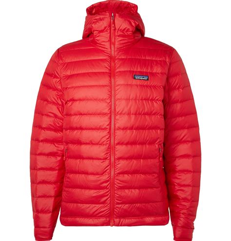 Patagonia - Quilted DWR-Coated Ripstop Hooded Down Jacket - Red Patagonia