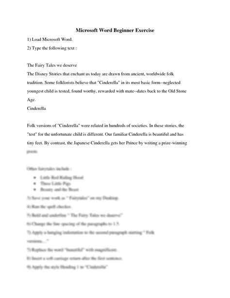 Word/Text Exercise 的图像结果