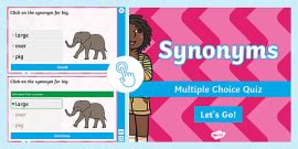 Synonyms Powerpoint Quiz