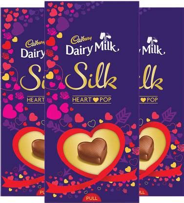 Cadbury Dairy Milk Silk Heart Pop Bars 250 g (Pack of 3) Bars Price in ...