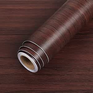 The Hidden Shop Wood Wallpaper DIY PVC Shelf Liner, Furniture, Almirah ...