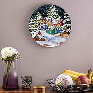 Buy KOLOROBIA Decorative Wall Plate | Christmas Time | 10 Inch | Stand ...