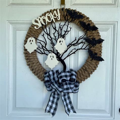 Farmhouse halloween wreath diy – Artofit